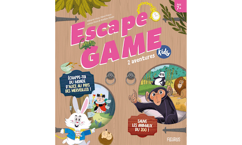Escape Game Kids : 2 aventures (Sauve les animaux du zoo !, Échappe-toi du monde d'Alice au pays des merveilles!)